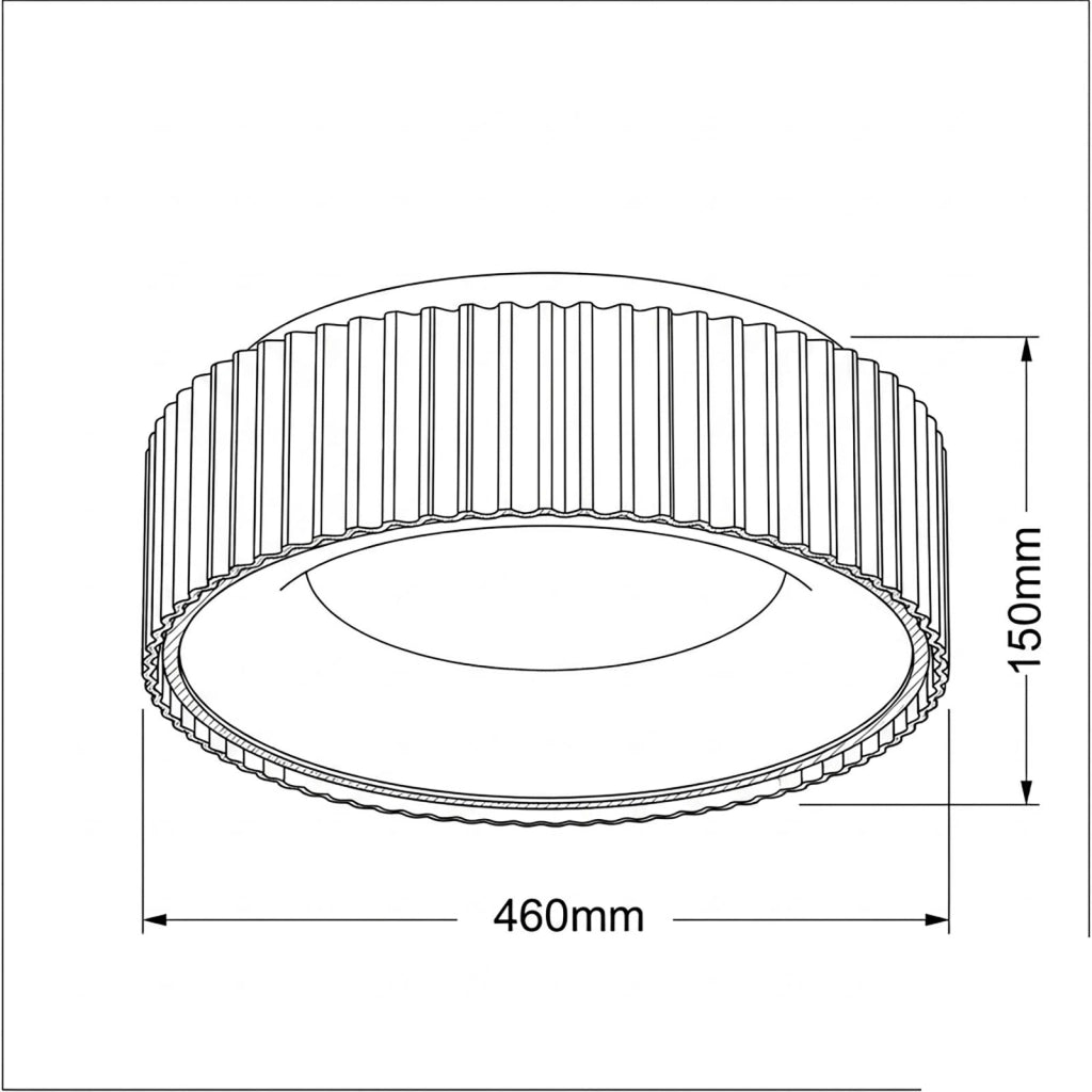 Plafoniera Moderna Tonda LED 30W Dimmerabile CCT Bluetooth Tortora con Telecomando Luce Soffitto Soggiorno Albergo Ristorante