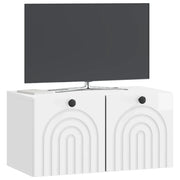 Mobile TV da Muro | Armadietto TV | Mobile Porta TV Bianco Lucido 59,5 x 31 x 30 cm