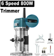 Tandem Elettrico per Lavori - 6 Velocità - 800W - 30.000 giri al minuto - Lavorazione del Legno