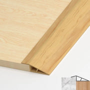 Striscia di copertura PVC per dorsi, profilo di transizione autoadesivo, striscia di transizione per differenza di altezza di pavimento, copertura per dorsi di pavimento in legno (houtnerf, 10 mm - 15 mm, 2 m)