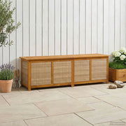 Scatola di Stoccaggio per Giardino 185 L 200 x 50 x 56 cm Beige 42002722