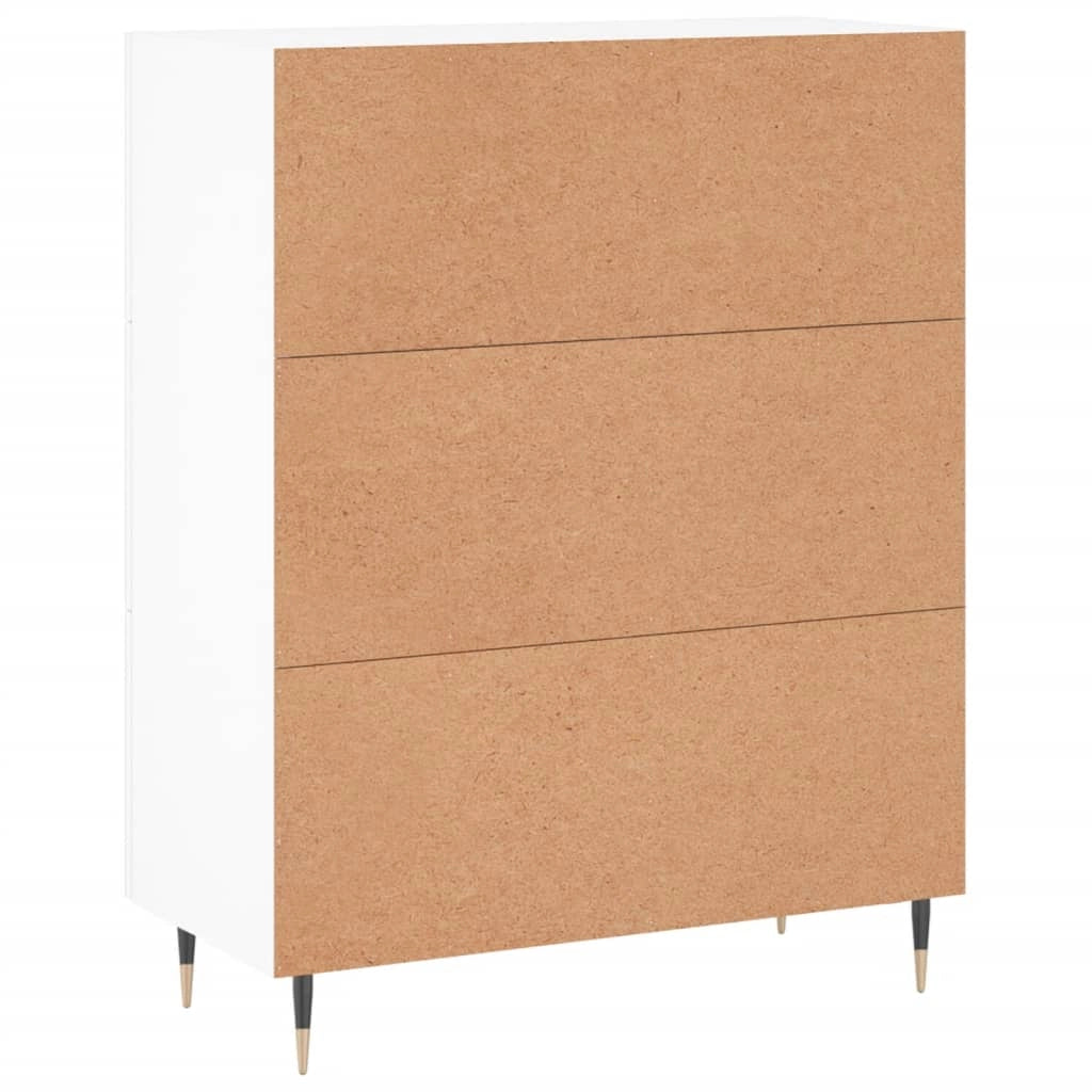 Buffet credenza cassettiera mobiletto mobile contenitore organizer per cucina soggiorno salotto 69,5 x 34 x 90 cm legno ingegnerizzato bianco 02_0030438