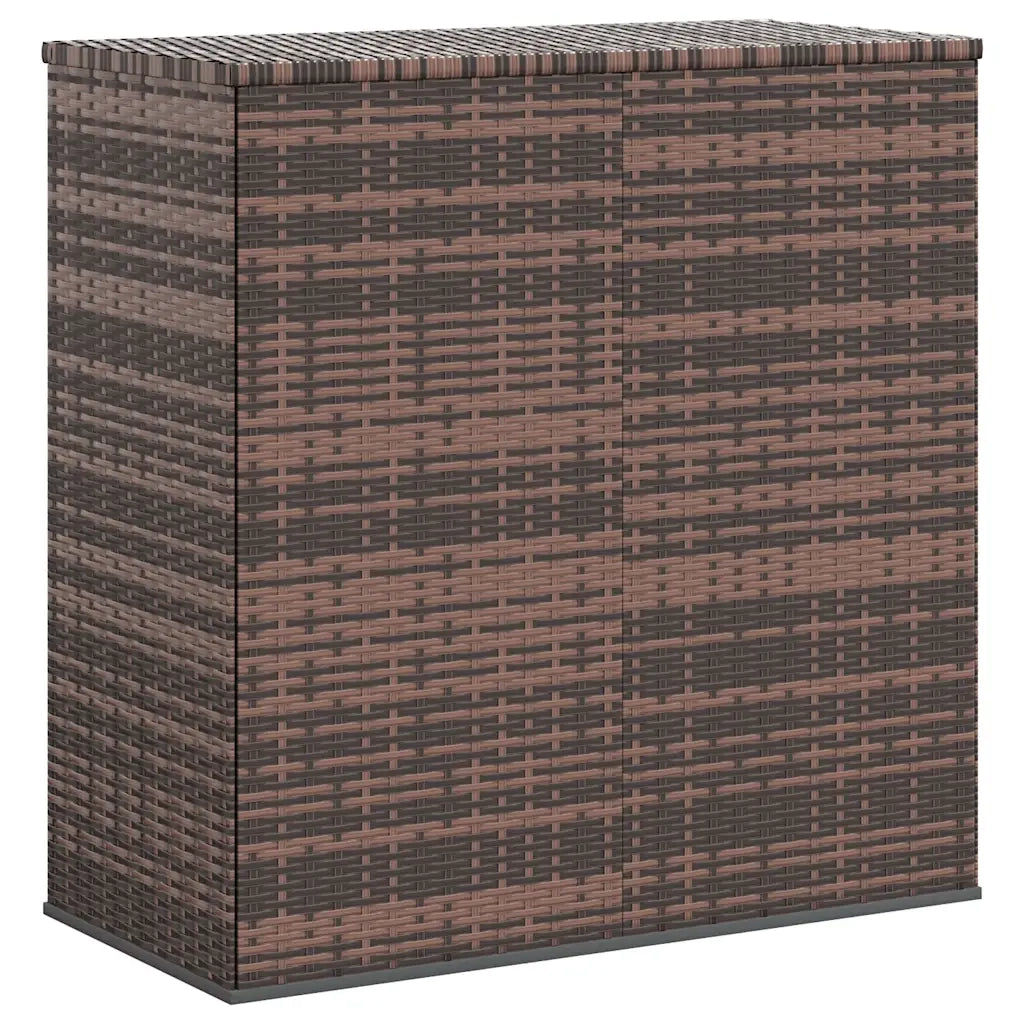 Contenitore da Giardino in Rattan PE 100x49x103,5 cm Marrone 317224