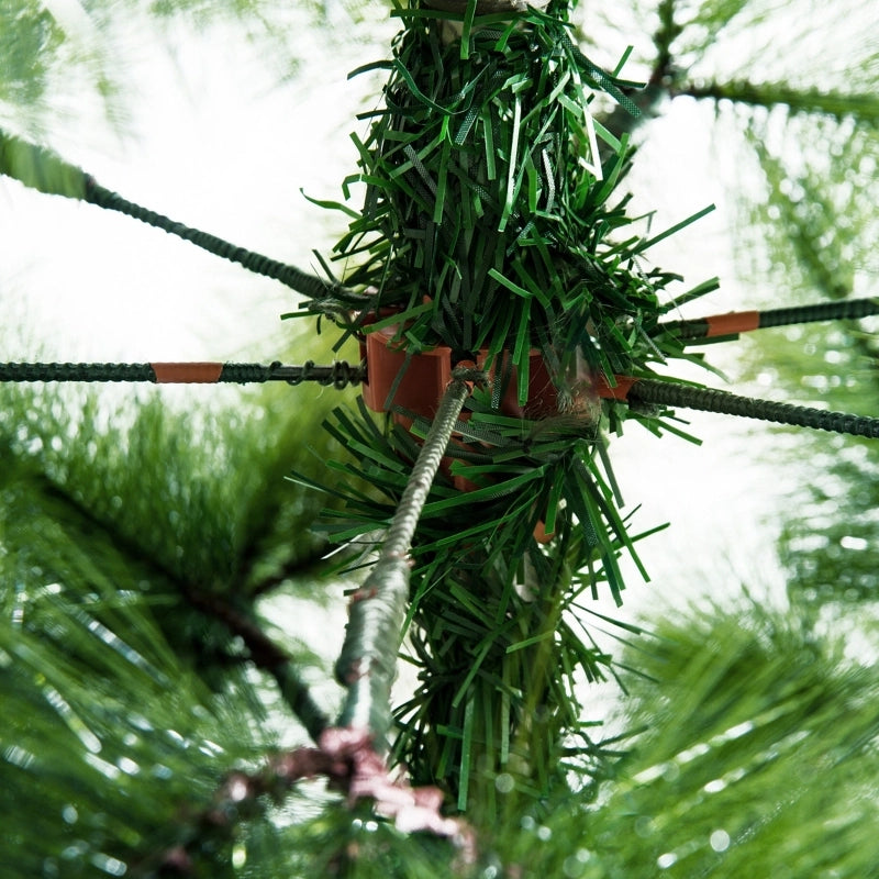 Albero di Natale artificiale da 210 cm, abete artificiale con 505 punte, decorazione per albero di Natale con supporto in metallo per uso interno.