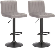 Set di 2 sgabelli da bar Jamie velvet grigio