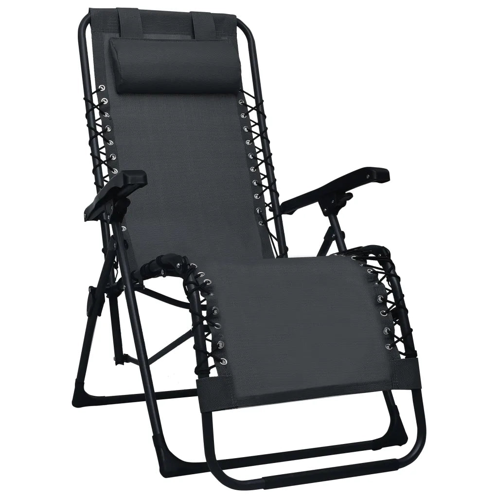 Sdraio Pieghevole Nero in Textilene cod mxl 13304