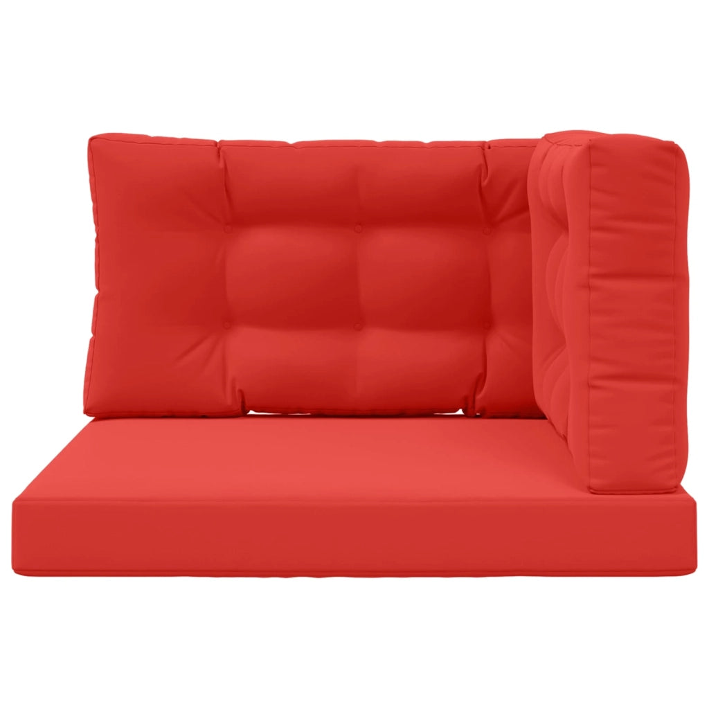 Cuscino per divano da esterno 3 pcs Rosso Poliestere