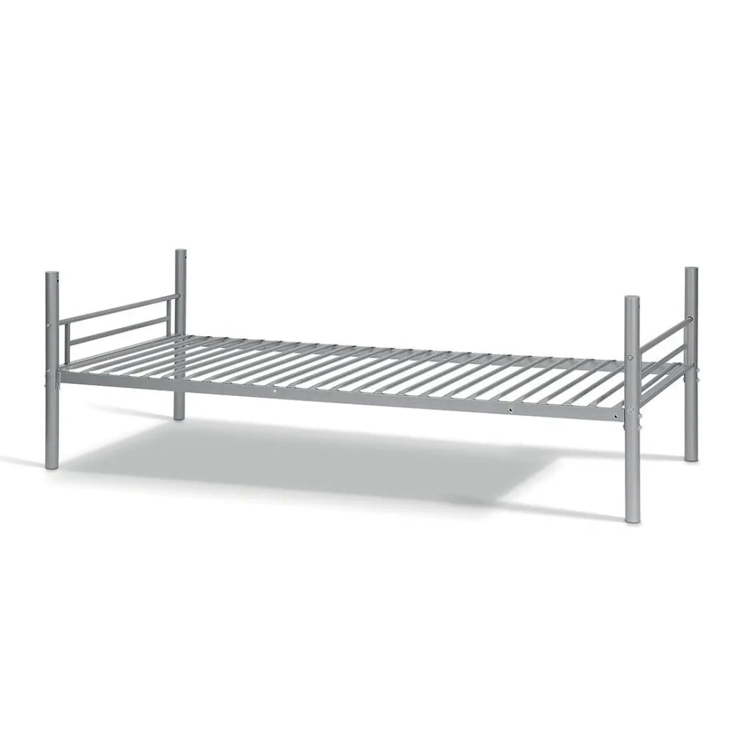 Letto SAMMY – Letto a castello in metallo 90x200 cm grigio con reti incluse