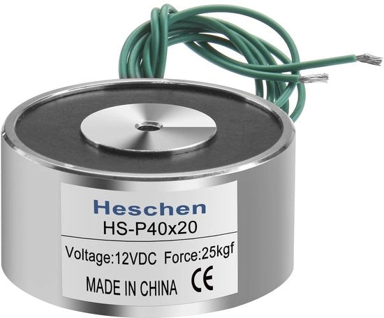 Elettromagnete 12V DC - Alta attrazione - 40 mm di diametro - Applicazioni in industria - 25 kg di attrazione