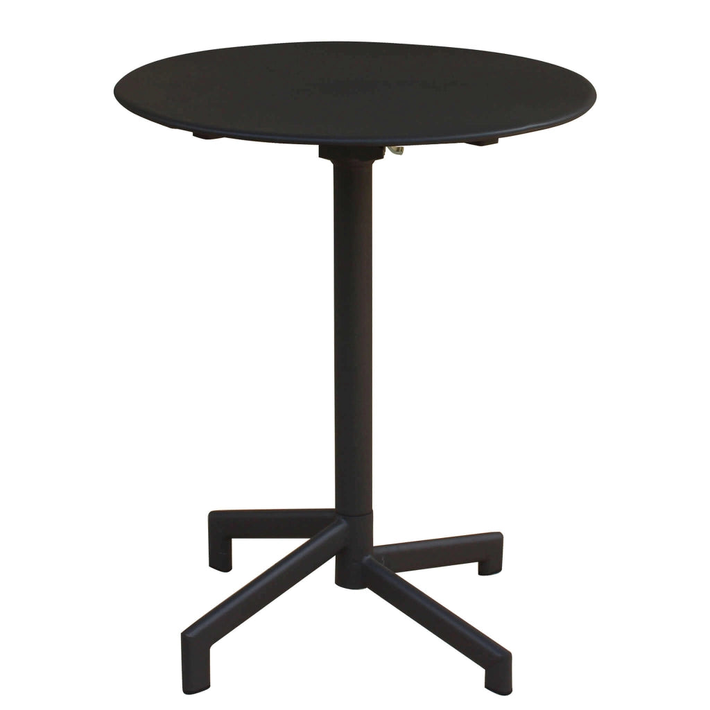 TAVOLO ALTO VEGA IN ACCIAIO TONDO 60 X H74 CM IN COLORE GRIGIO SCURO