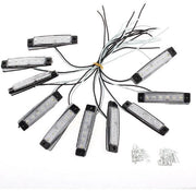 Luci di segnalazione per veicoli 10 pezzi - Impermeabili - LED - Lampade di sostituzione - Adatti per camion e rimorchi - Facili da installare - Luci di segnalazione