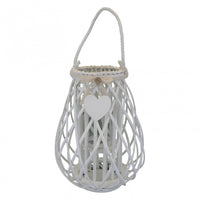 Lanterna Julie   in Vimini Bianco