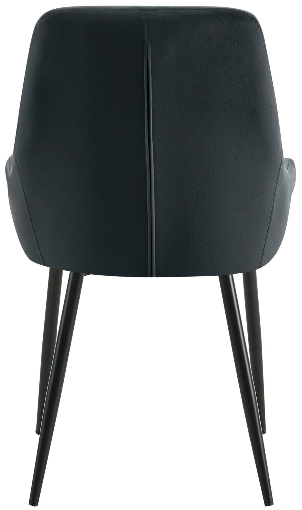 Set di 2 sedie per sala da pranzo Elmira velluto nero 7