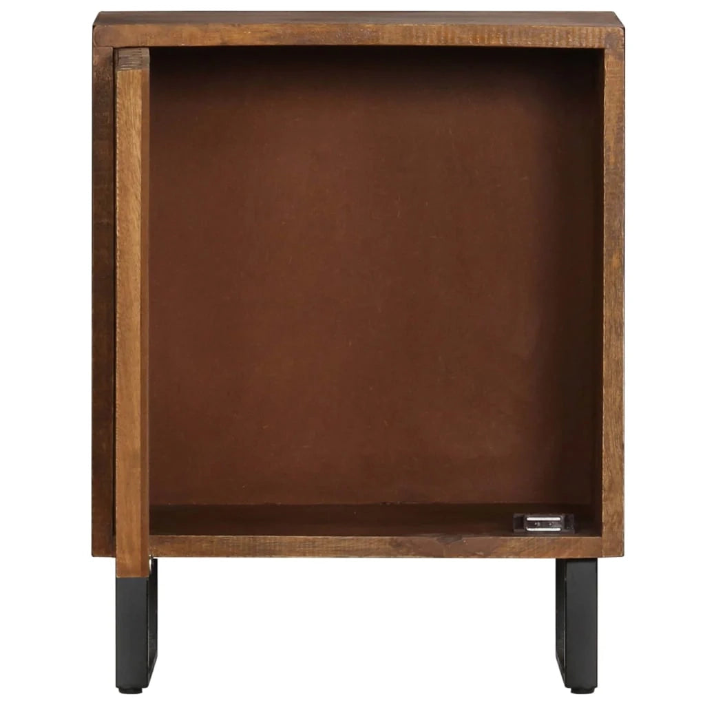 Comodino cassettiera mobile da camera da letto 40x30x50 cm legno massello di mango 1402120