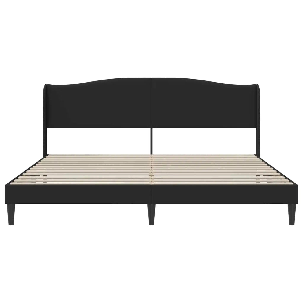 Struttura del letto con testiera Nero 180 x 200 cm Similpelle 42027862