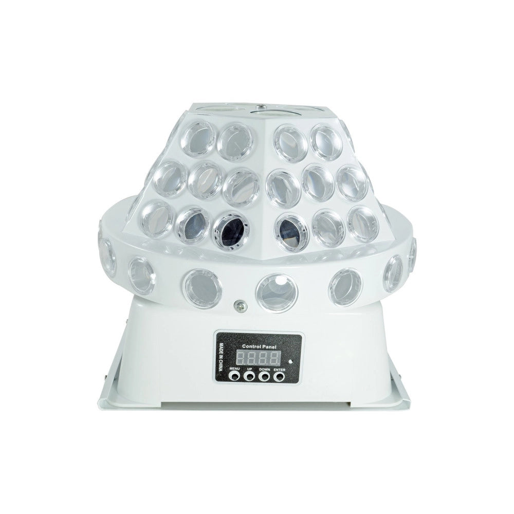 Trade Shop - Proiettore 8 Led Rgbw Disegni Effetti Disco Rotanti Dmx 30-40w Discoteca Disco -