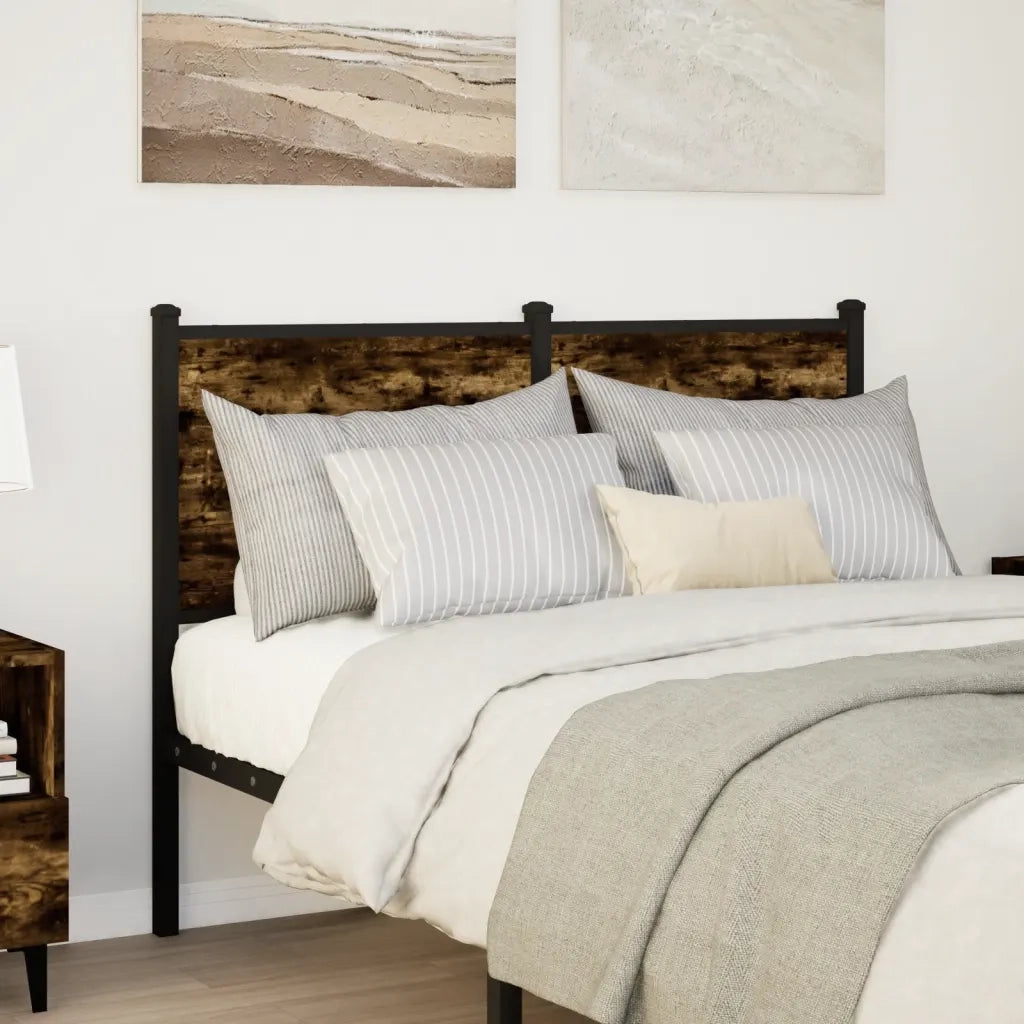 Testiera di Ricambio Rovere Fumo 120 cm in Legno Multistrato e Acciaio 4007698
