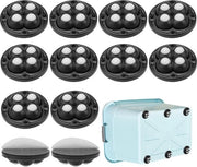12 set di ruote autoadesive - ruote a sfera 360 gradi - ruote di sterzo per mobili - piccole - cassonetti - scatole di ripostiglio - mobili piccoli .
