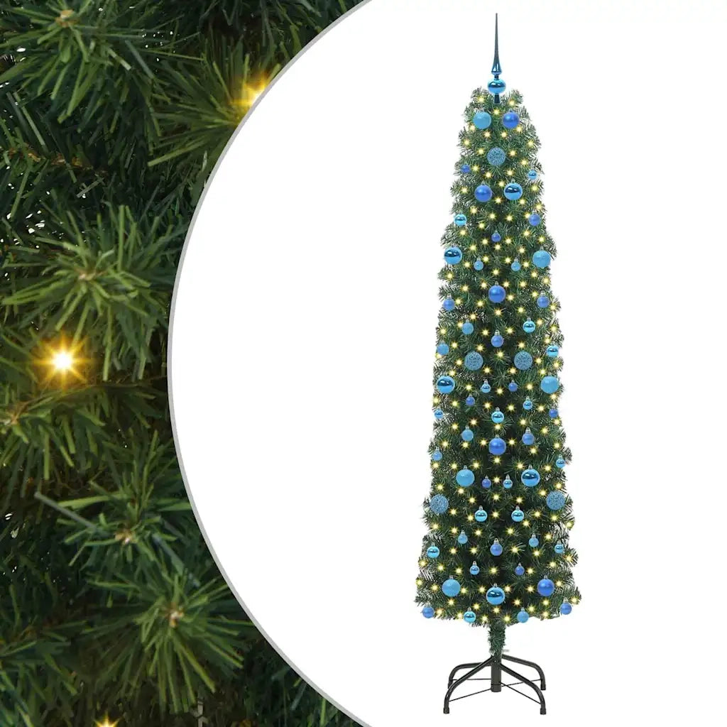 Albero di Natale artificiale con 300 LED Verde 210 cm 3394963