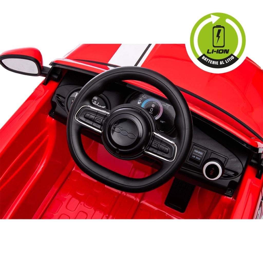 Macchina Elettrica per Bambini Licenza Ufficiale  Fiat 500 10,8V Rosso