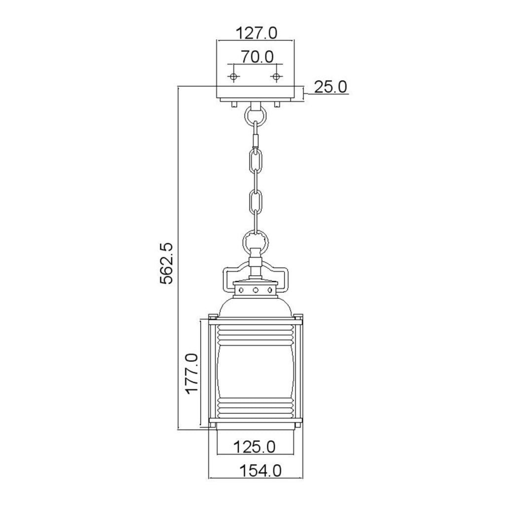 Lampada a sospensione esterna Ashland Bay zinco E27 Kichler