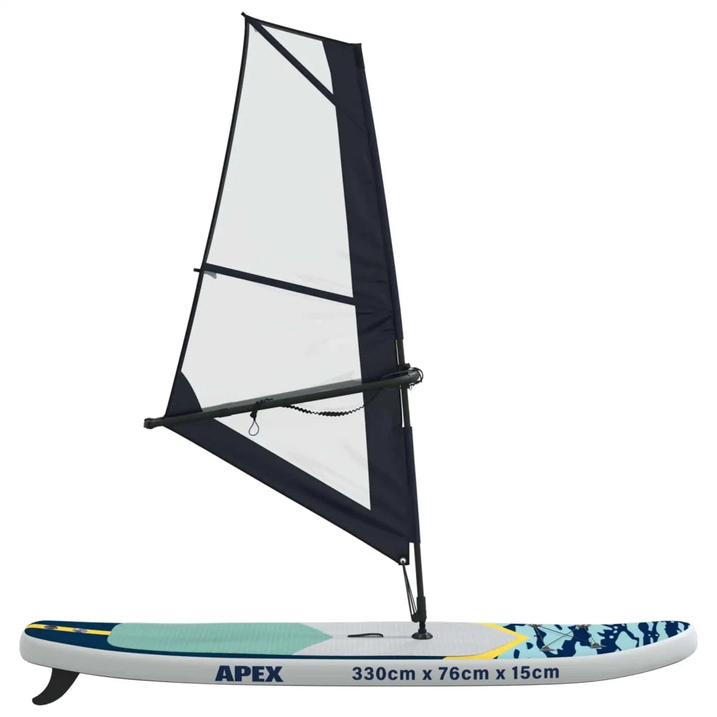 SUP gonfiabile con vela APEX 330 x 76 x 15 cm Blu per 42039140