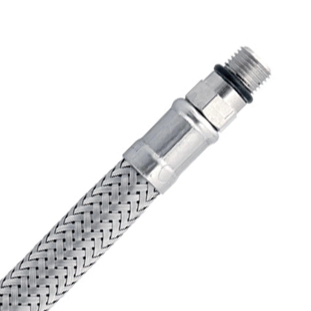 Flessibile in acciaio inox m10x1 - 3/8"f