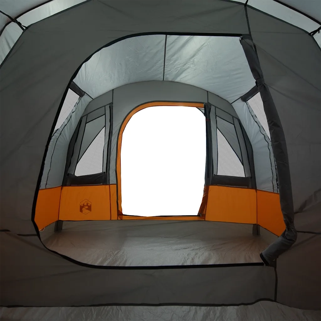 Tenda da Campeggio a Tunnel per 3 Persone Grigio e Arancione 94624