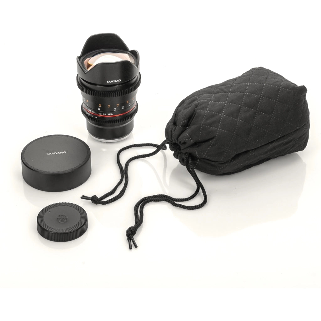 MF 16mm T2.6 Video DSLR Sony E - obiettivo video manuale con lunghezza focale fissa di 16mm per fotocamere full-frame o APS-C con attacco Sony E, ideale per architettura e paesaggi