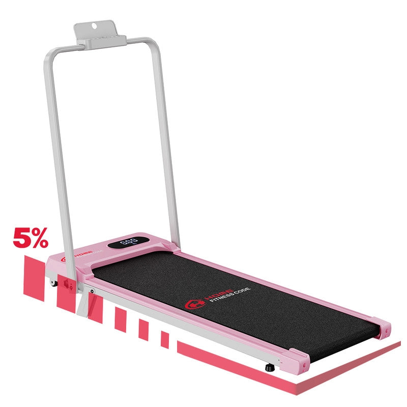 TAPIS ROULANT PORTATILE PIEGHEVOLE CON INCLINAZIONE DEL 5%, TAPPETINO DA CAMMINATA SOTTO LA SCRIVANIA 3 IN 1, 1-6 KM/H