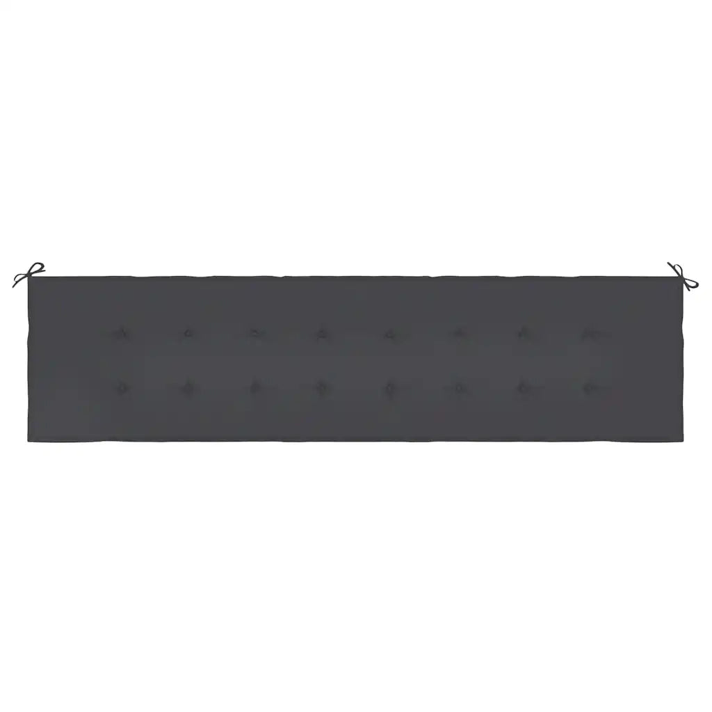 Cuscino per Panca Nero 200x50x4 cm in Tessuto Oxford 47613