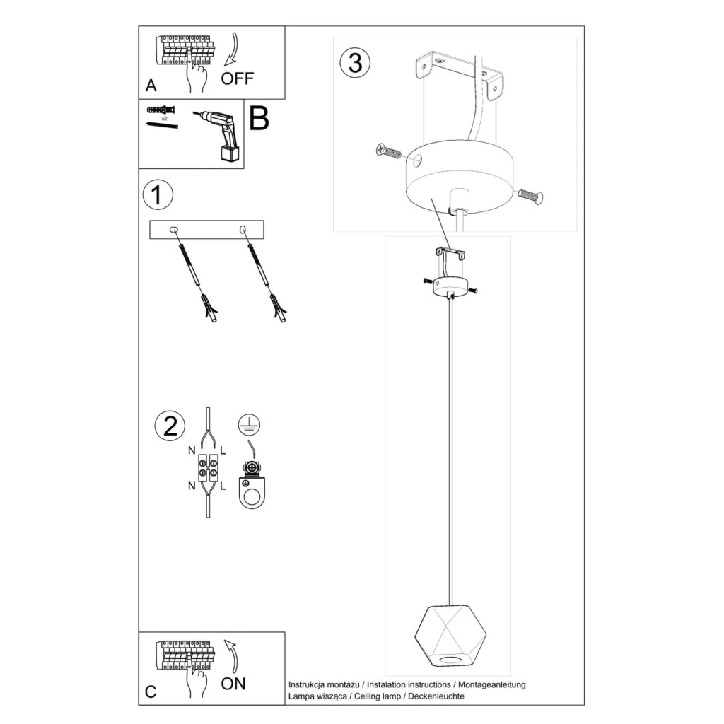 Lampada a sospensione ARBORO legno chiaro GU10 Pure Lume