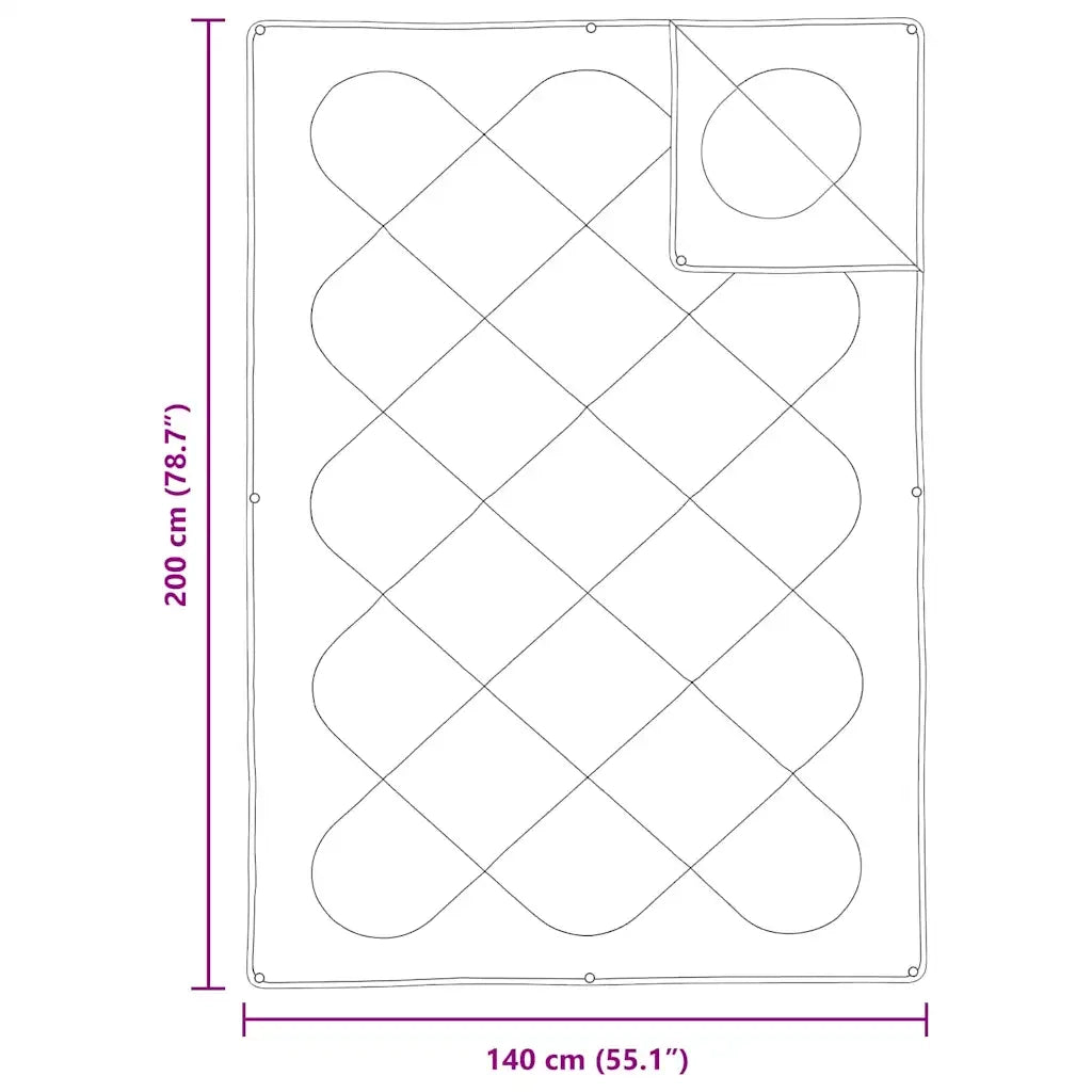 vidaXL Trapunte & Duvet Bianco 140 x 200 cm Microfibra