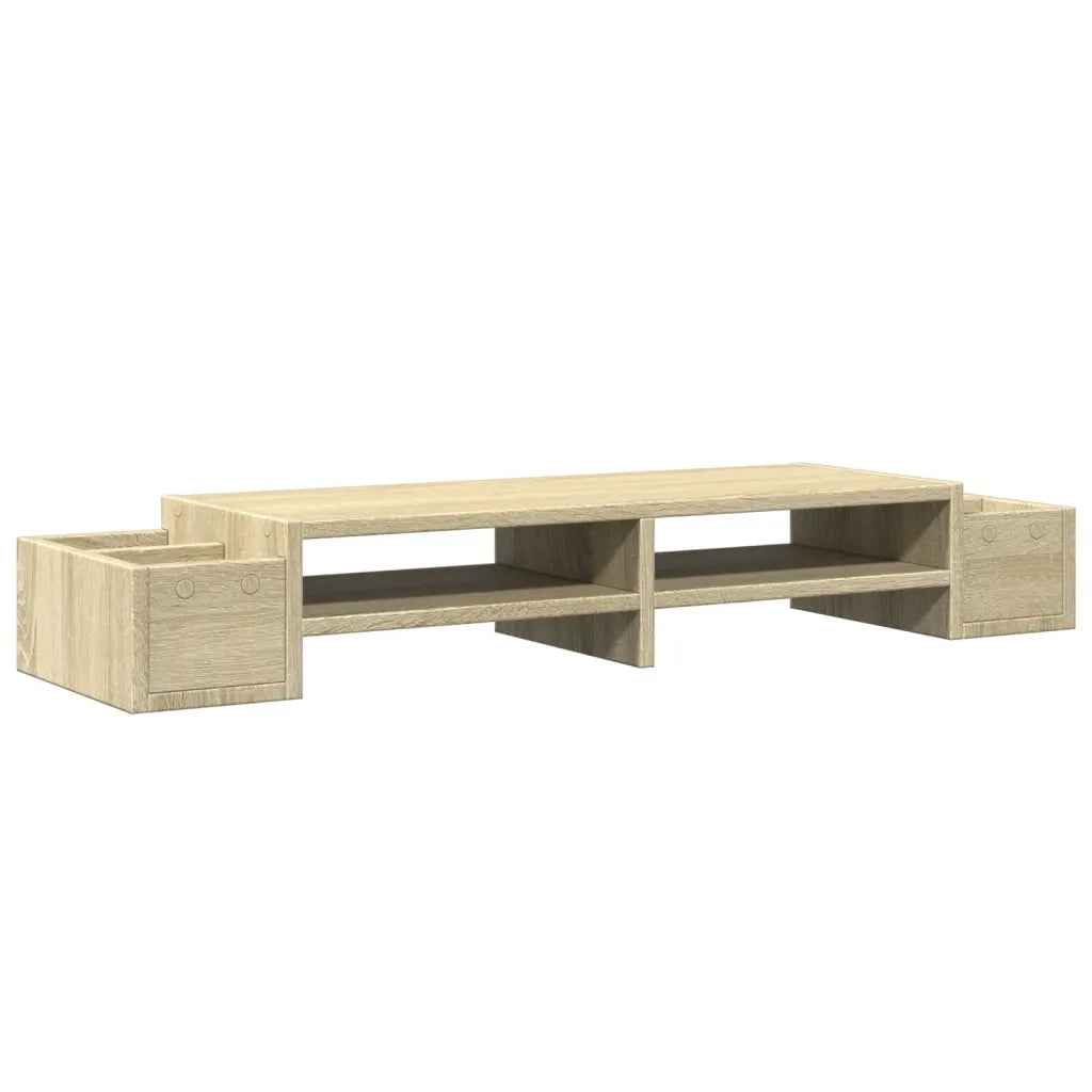 vidaXL Supporto Monitor con Cassetti Rovere 100x27x15 cm in Truciolato