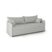 Avellana, Divano Letto 3 Posti Sfoderabile Made in Italy, 205x86 cm Grigio Chiaro