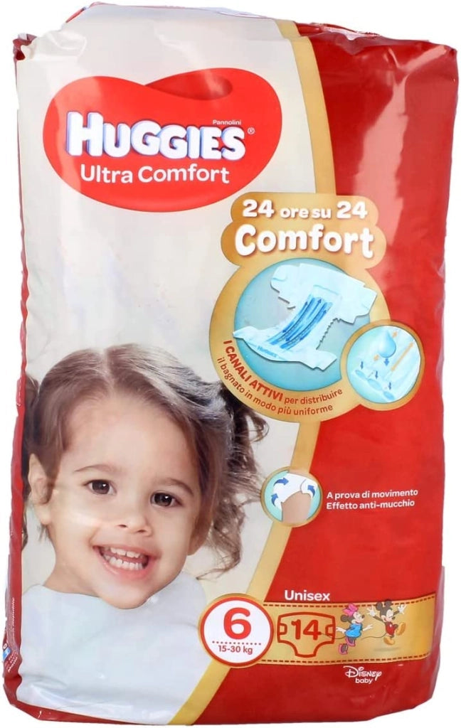 HUGGIES ULTRA COMFORT PANNOLINI IN CONFEZIONE DA 14 PEZZI TAGLIA 6 15-30 KG