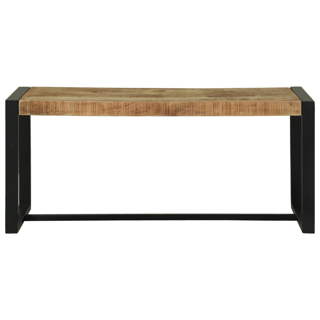 panchina 100x35x45 cm in legno massello di mango