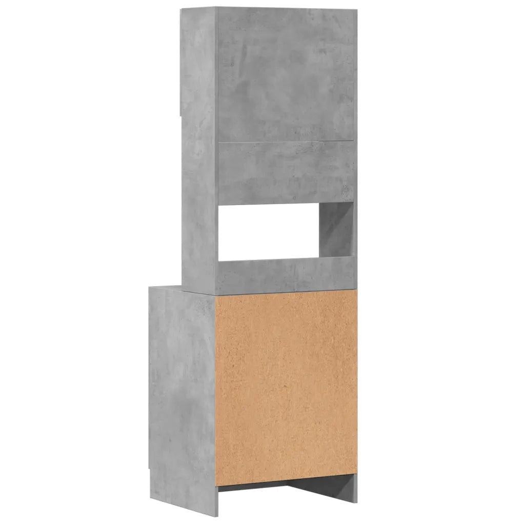 Mobile da cucina-Armadio da cucina Grigio 60x50x180 cm in Legno Multistrato