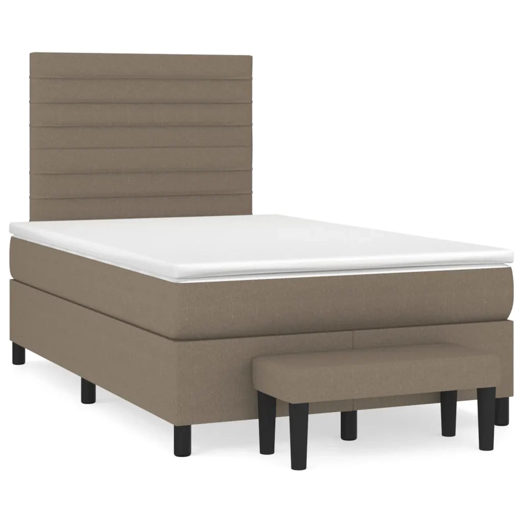 Giroletto a Molle con Materasso Tortora 120x190 cm in Tessuto 3270366