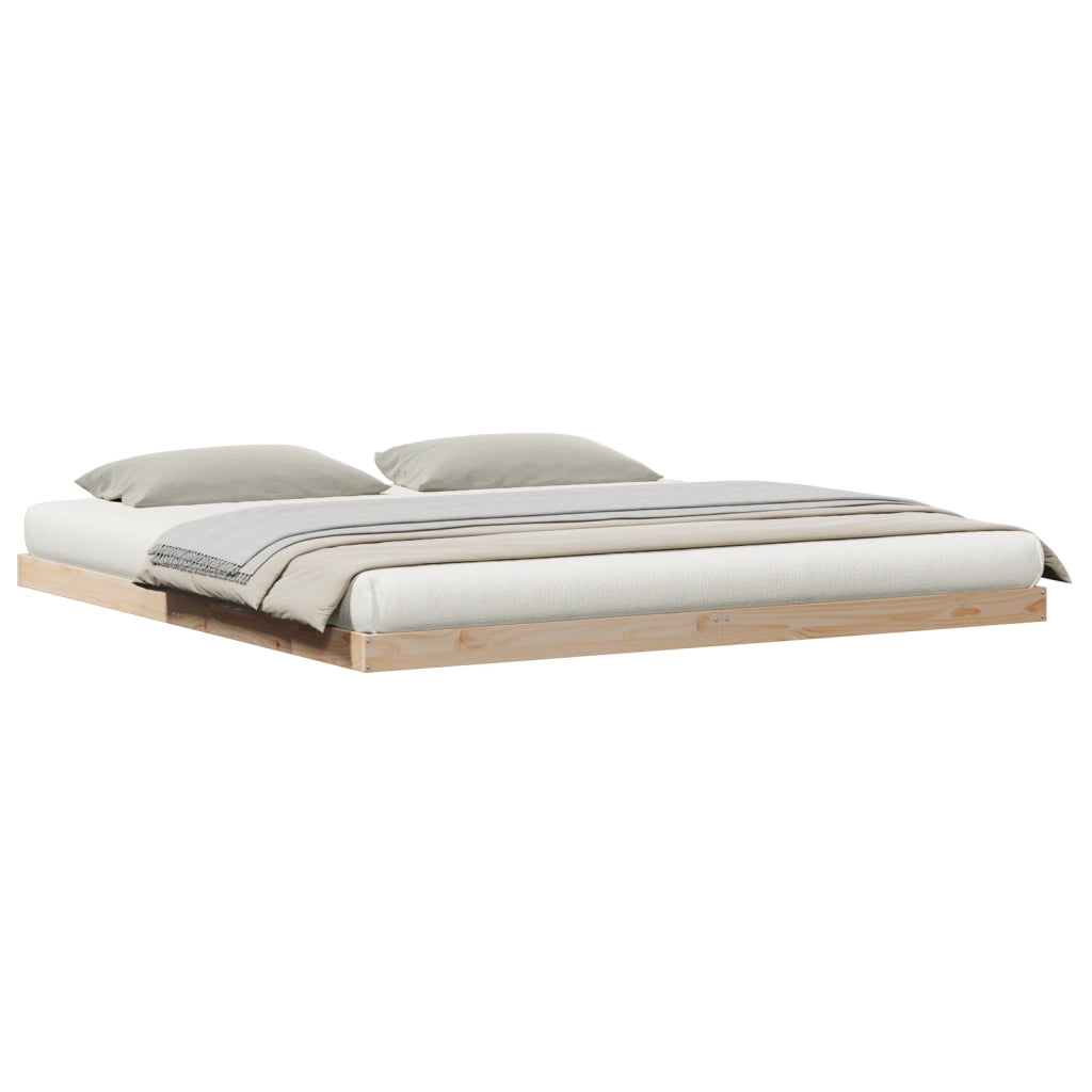 Struttura Letto Floor 200x220 cm in Legno Massello di Pino