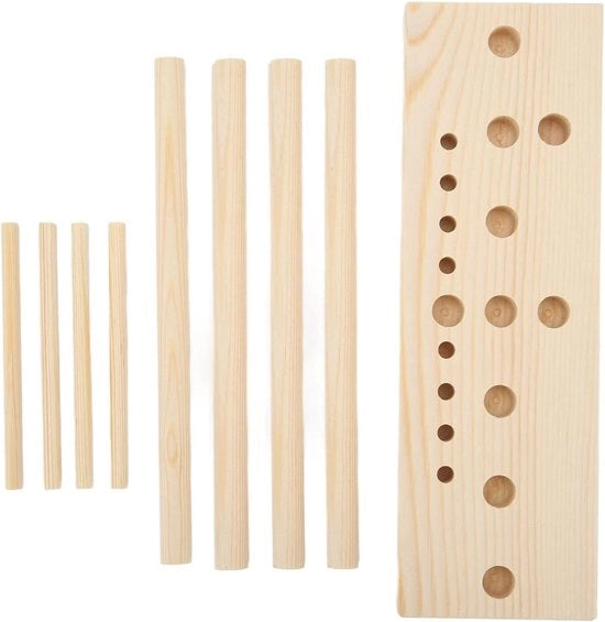 Strumento per Creare Nodi a Fiocchi con Bastoncini in Legno per Corsi, Strisce e Corsages e Decorazioni da Festa.