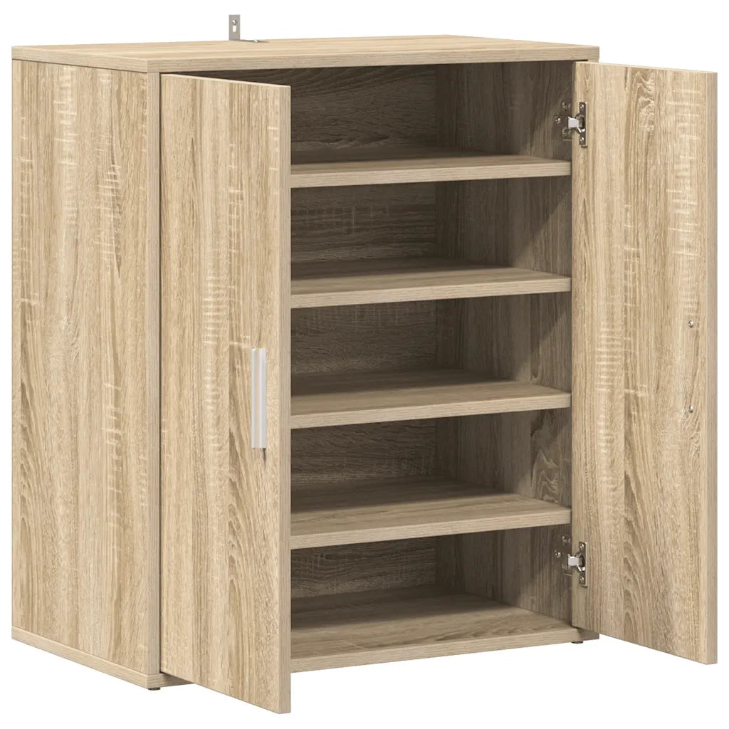Scarpiera-Scaffale per scarpe Rovere Sonoma 60x35x70 cm in Truciolato 442463
