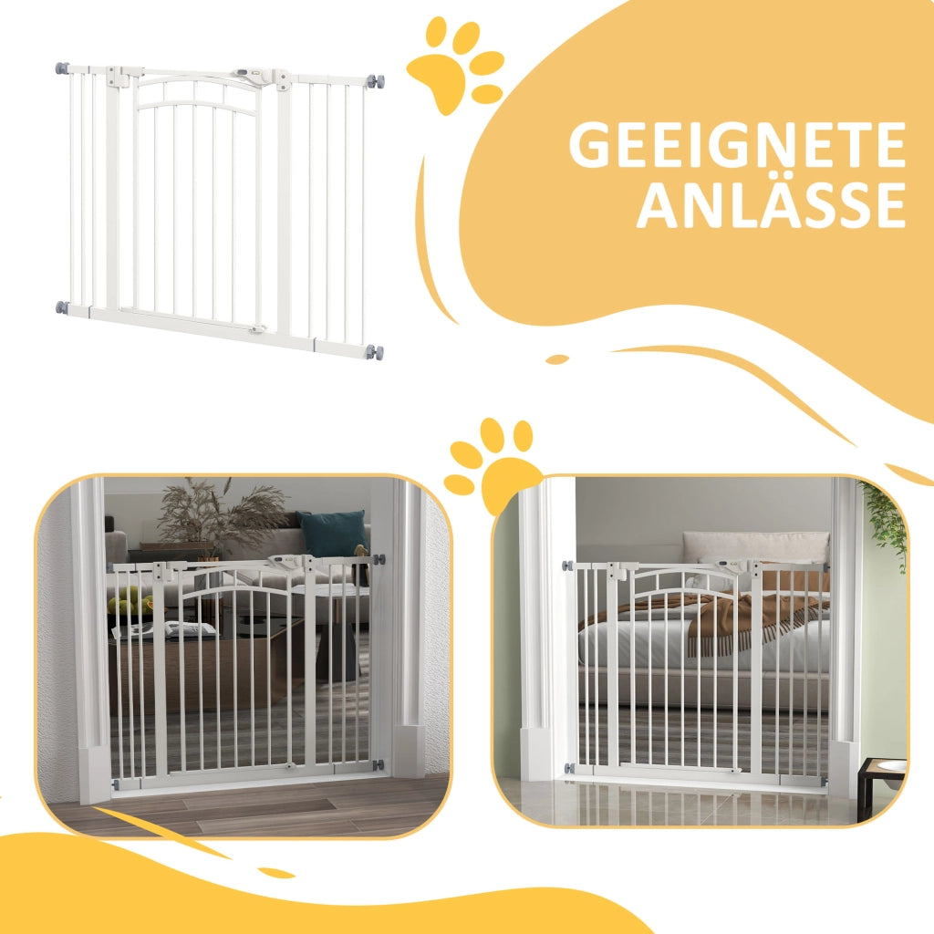 Cancello di Sicurezza per Scale e Animali ¨C zephmum ¨C Bianco 100x4x76 cm