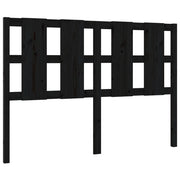 Testiera | Testata per Letto Nera 145,5x4x100cm in Legno Massello di Pino