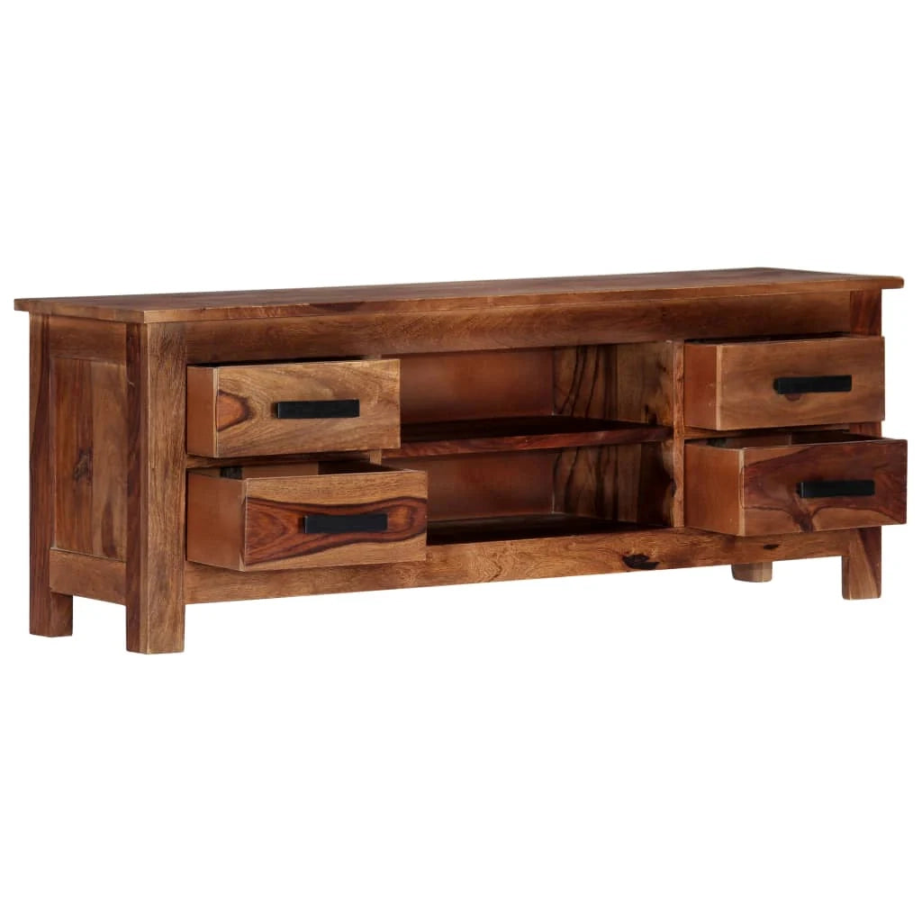 Pratico mobile porta TV/credenza di design 110 cm legno massello di sheesham 2502278