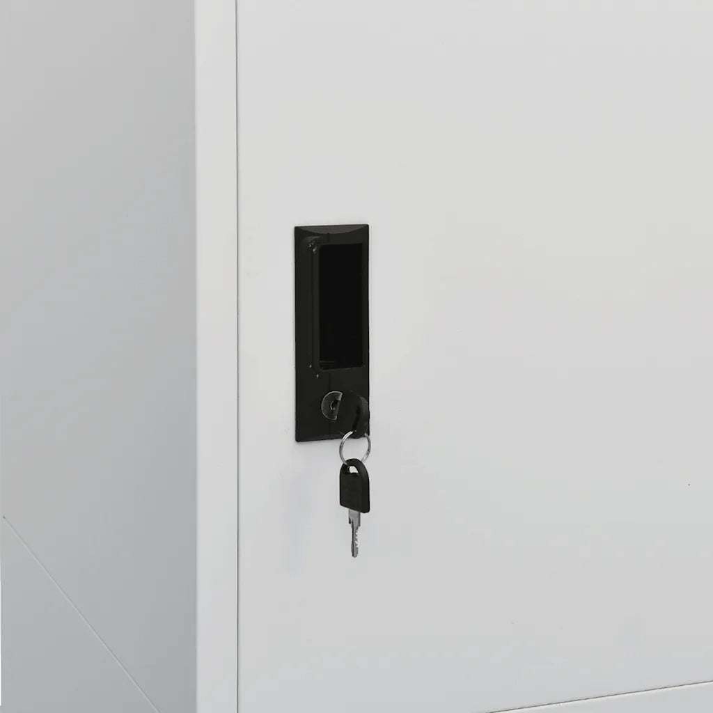 Armadio Grigio Chiaro 80x50x180 cm in Acciaio 335967