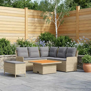 Set di Mobili 5 pcs Beige e Grigio Chiaro Rattan in PE 3422205