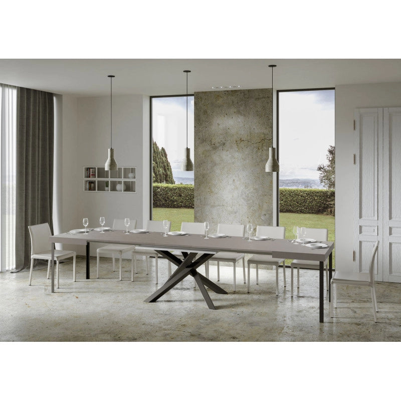 Tavolo allungabile 200/460x90 cm Volantis telaio Antracite - Cashmere