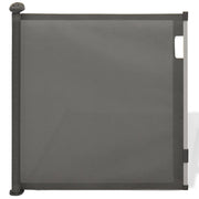 IDMarket - Cancelletto retrattile per animali domestici da 130 cm, grigio