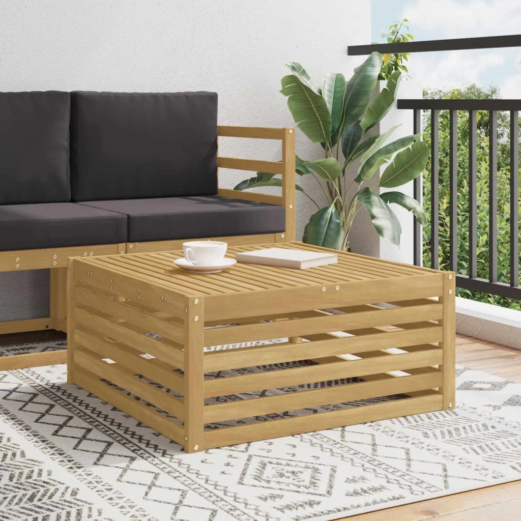 Tavolino da Giardino-Tavolo da Esterno Legno di Acacia Massello Bianco 530183